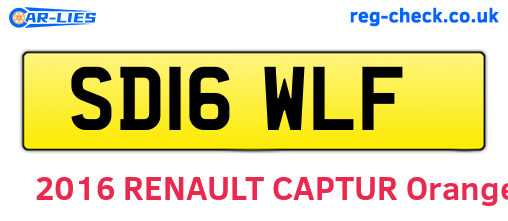 SD16WLF are the vehicle registration plates.