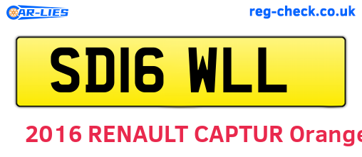 SD16WLL are the vehicle registration plates.