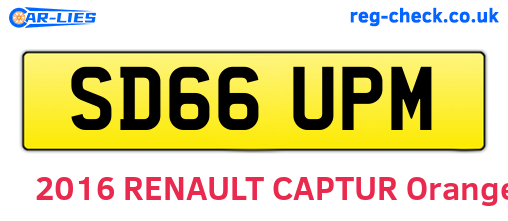 SD66UPM are the vehicle registration plates.
