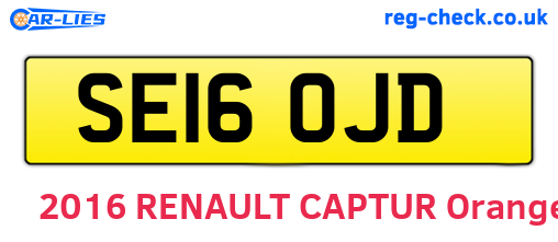 SE16OJD are the vehicle registration plates.