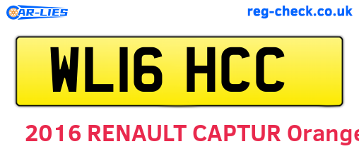 WL16HCC are the vehicle registration plates.