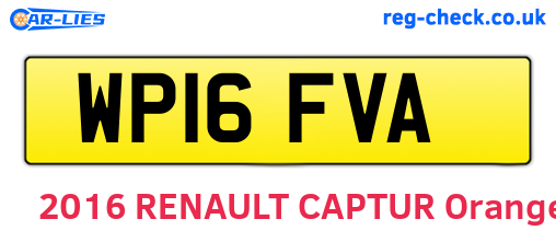 WP16FVA are the vehicle registration plates.