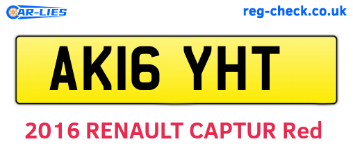 AK16YHT are the vehicle registration plates.