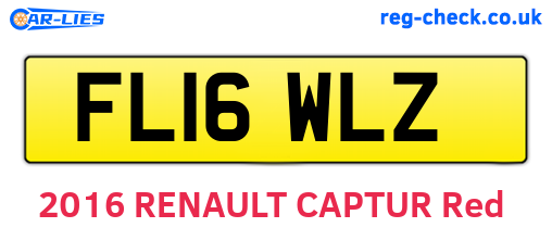 FL16WLZ are the vehicle registration plates.