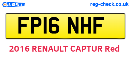 FP16NHF are the vehicle registration plates.