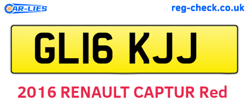 GL16KJJ are the vehicle registration plates.