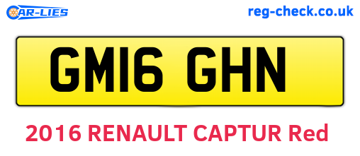 GM16GHN are the vehicle registration plates.