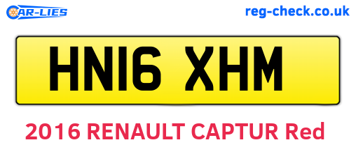 HN16XHM are the vehicle registration plates.