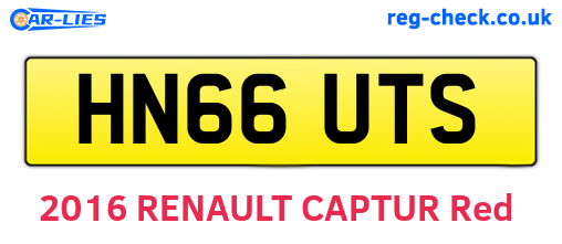 HN66UTS are the vehicle registration plates.
