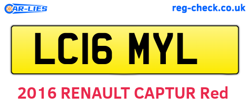 LC16MYL are the vehicle registration plates.