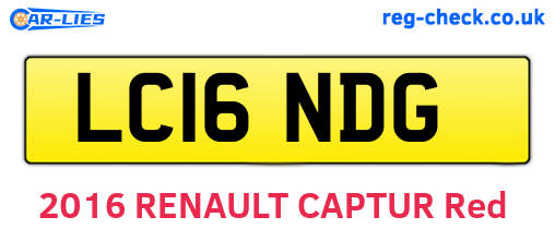LC16NDG are the vehicle registration plates.