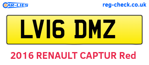 LV16DMZ are the vehicle registration plates.
