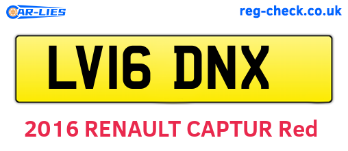 LV16DNX are the vehicle registration plates.
