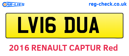 LV16DUA are the vehicle registration plates.