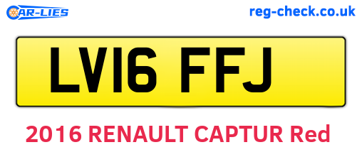 LV16FFJ are the vehicle registration plates.
