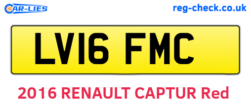 LV16FMC are the vehicle registration plates.