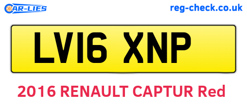 LV16XNP are the vehicle registration plates.
