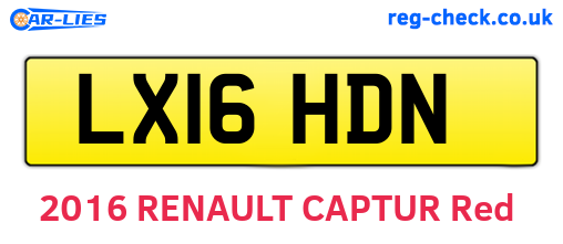 LX16HDN are the vehicle registration plates.