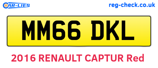MM66DKL are the vehicle registration plates.