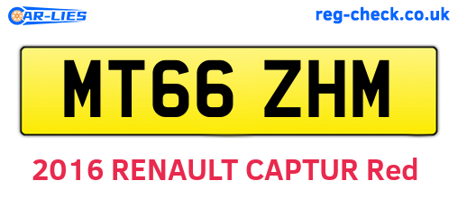 MT66ZHM are the vehicle registration plates.