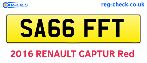 SA66FFT are the vehicle registration plates.