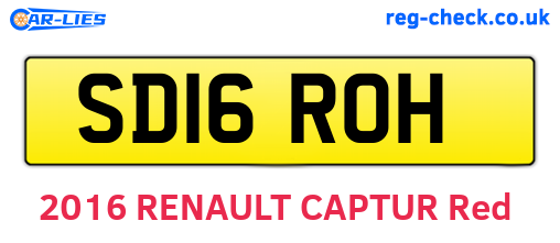 SD16ROH are the vehicle registration plates.