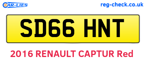 SD66HNT are the vehicle registration plates.