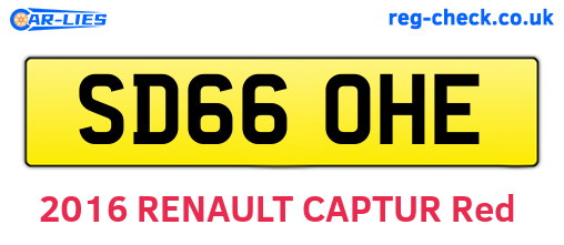SD66OHE are the vehicle registration plates.