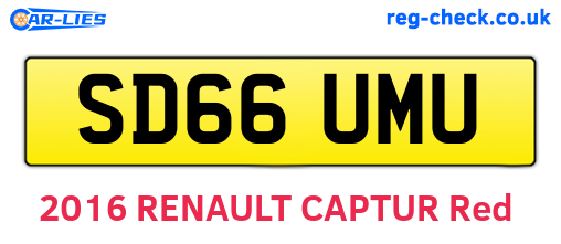 SD66UMU are the vehicle registration plates.