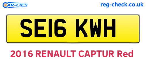 SE16KWH are the vehicle registration plates.