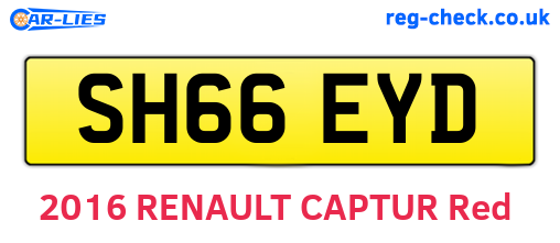 SH66EYD are the vehicle registration plates.