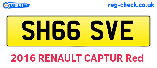 SH66SVE are the vehicle registration plates.