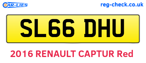 SL66DHU are the vehicle registration plates.