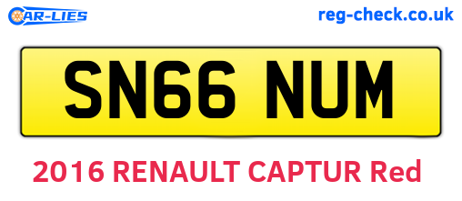 SN66NUM are the vehicle registration plates.