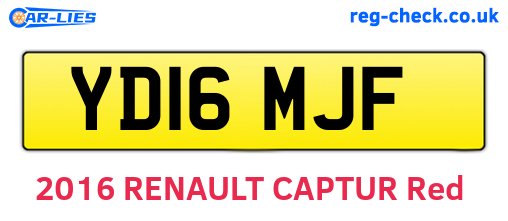 YD16MJF are the vehicle registration plates.