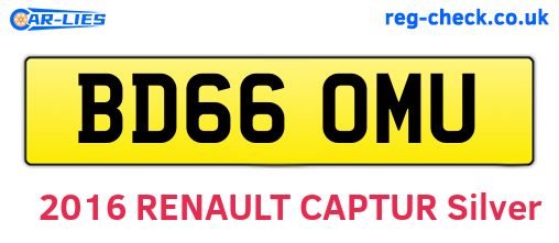 BD66OMU are the vehicle registration plates.