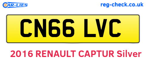 CN66LVC are the vehicle registration plates.