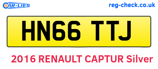HN66TTJ are the vehicle registration plates.