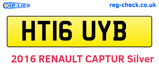 HT16UYB are the vehicle registration plates.