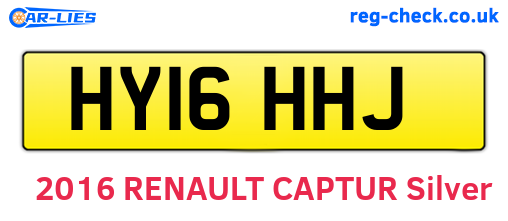 HY16HHJ are the vehicle registration plates.