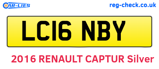LC16NBY are the vehicle registration plates.