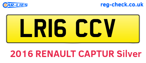 LR16CCV are the vehicle registration plates.