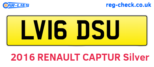 LV16DSU are the vehicle registration plates.