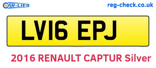 LV16EPJ are the vehicle registration plates.