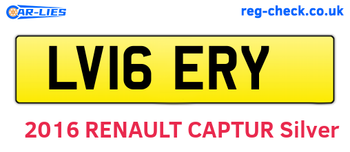 LV16ERY are the vehicle registration plates.