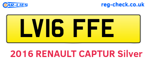 LV16FFE are the vehicle registration plates.
