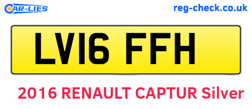 LV16FFH are the vehicle registration plates.