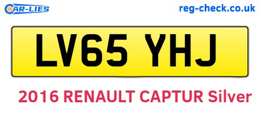 LV65YHJ are the vehicle registration plates.