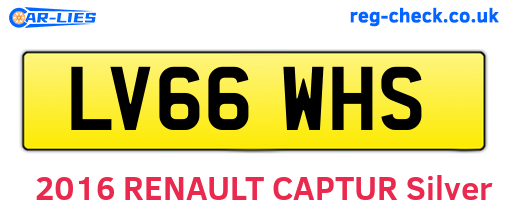 LV66WHS are the vehicle registration plates.