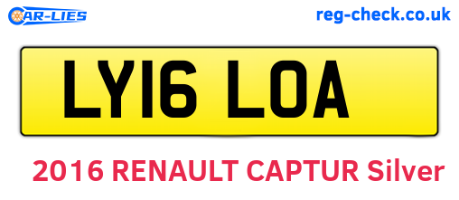 LY16LOA are the vehicle registration plates.